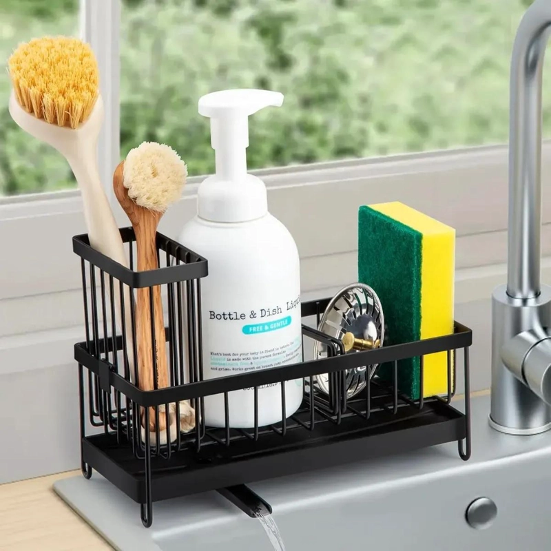 ORGANIZADOR DE COCINA PARA ESPONJA CON ESCURRIDOR Y SOPORTE - 1