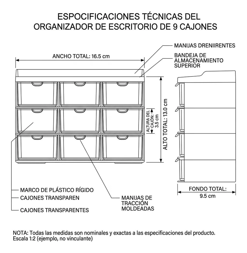 ORGANIZADOR CON 9 COMPARTIMENTOS PARA ACCESORIOS DE MASCOTAS - 2