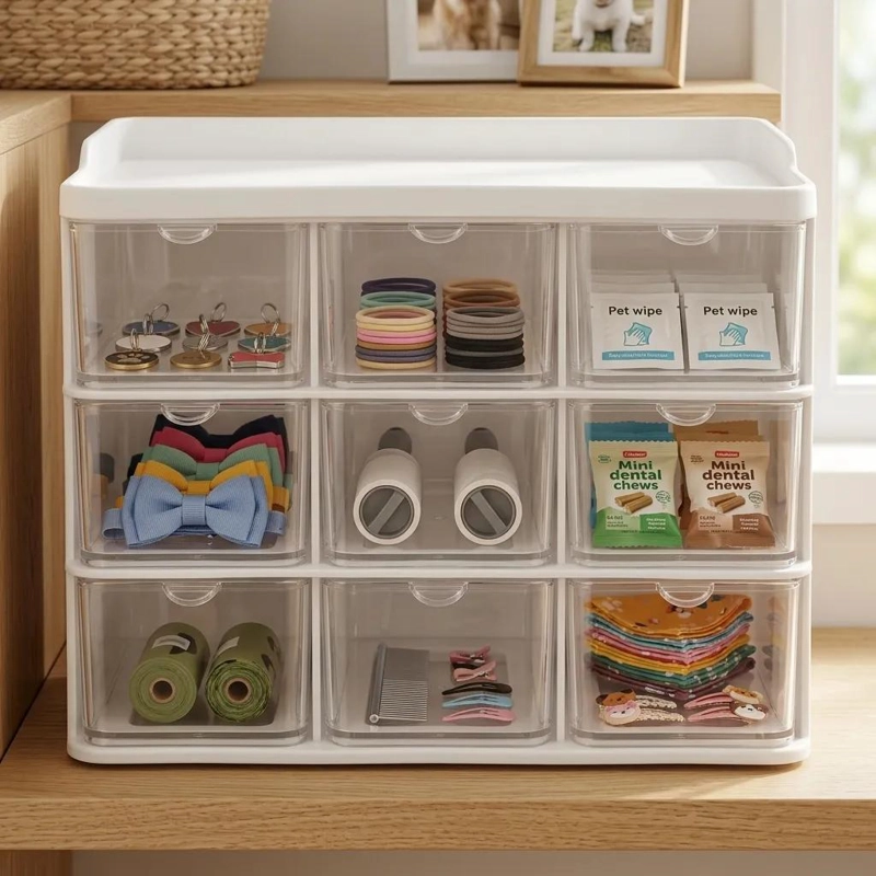 ORGANIZADOR CON 9 COMPARTIMENTOS PARA ACCESORIOS DE MASCOTAS - 3