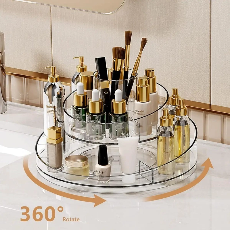 ORGANIZADOR GIRATORIO PARA COSME TICOS Y MAQUILLAJE CON ROTACION 360 GRADOS - 4
