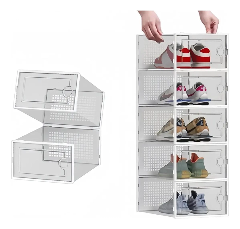 ORGANIZADOR DE ZAPATOS APILABLE EN 4 PIEZAS PARA ESPACIO EFICIENTE - 1