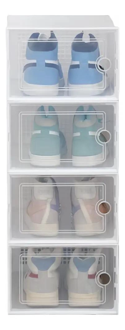 ORGANIZADOR DE ZAPATOS APILABLE EN 4 PIEZAS PARA ESPACIO EFICIENTE - 2