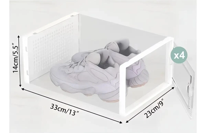ORGANIZADOR DE ZAPATOS APILABLE EN 4 PIEZAS PARA ESPACIO EFICIENTE - 3
