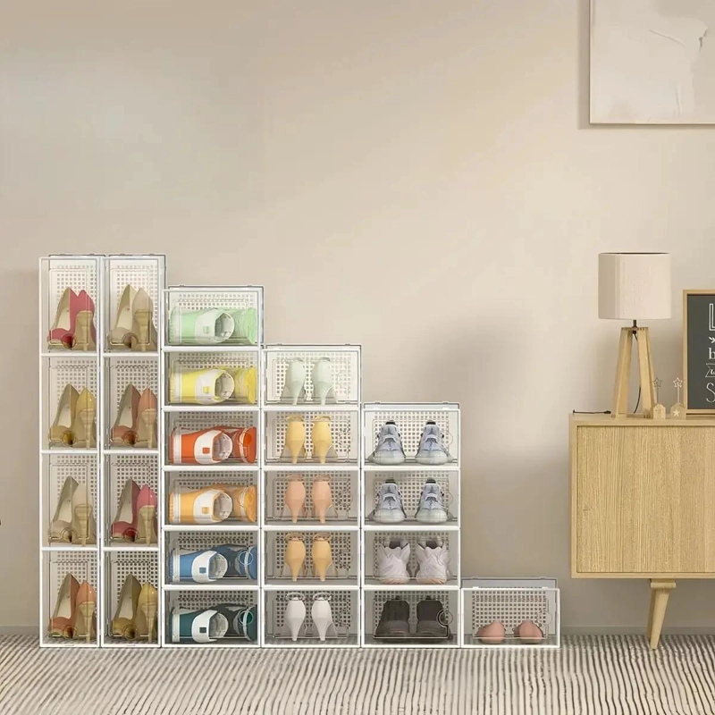 ORGANIZADOR DE ZAPATOS APILABLE EN 4 PIEZAS PARA ESPACIO EFICIENTE - 4