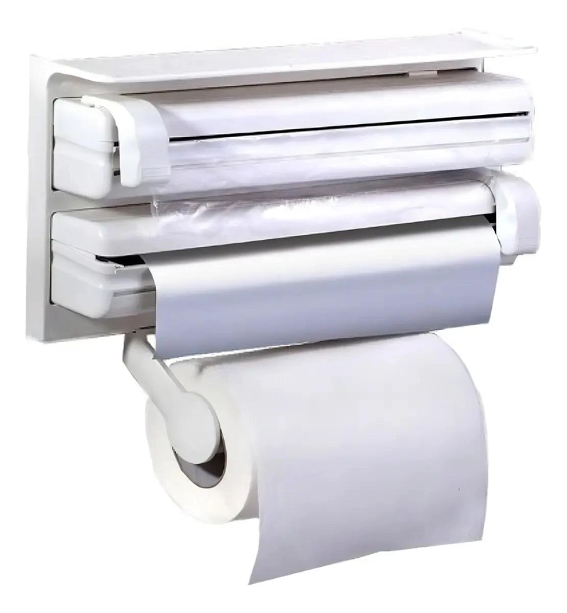 DISPENSADOR TRIPLE PARA PAPEL CON CORTE FACIL PARA PAPEL ALUMINIO - 4