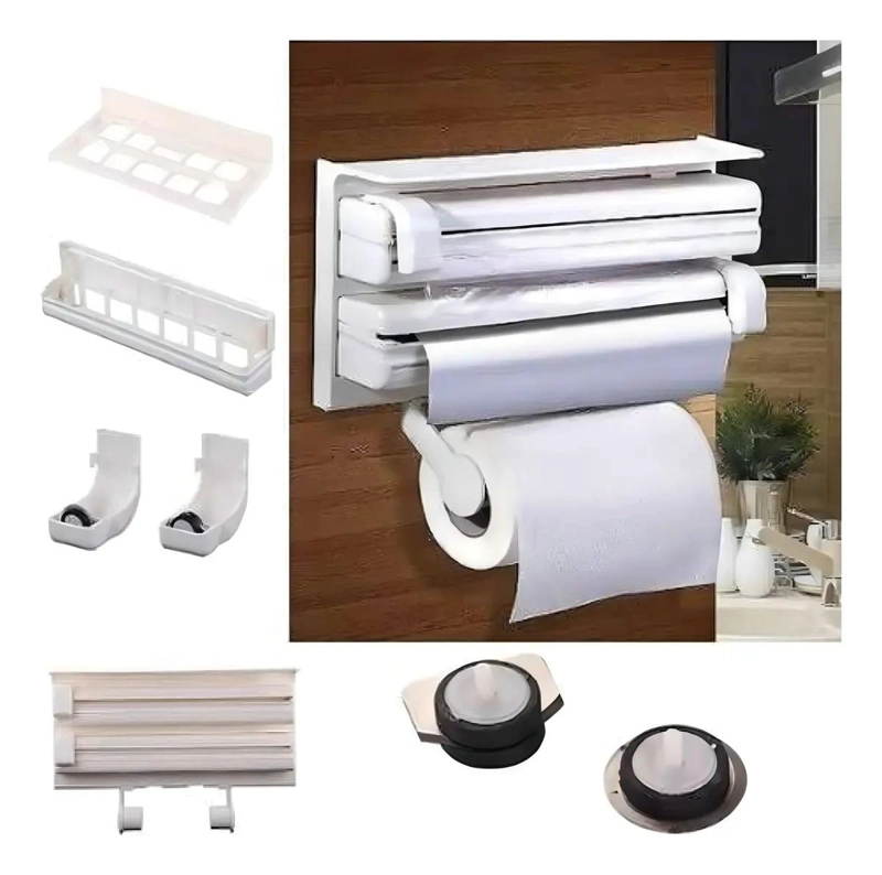 DISPENSADOR TRIPLE PARA PAPEL CON CORTE FACIL PARA PAPEL ALUMINIO - 5