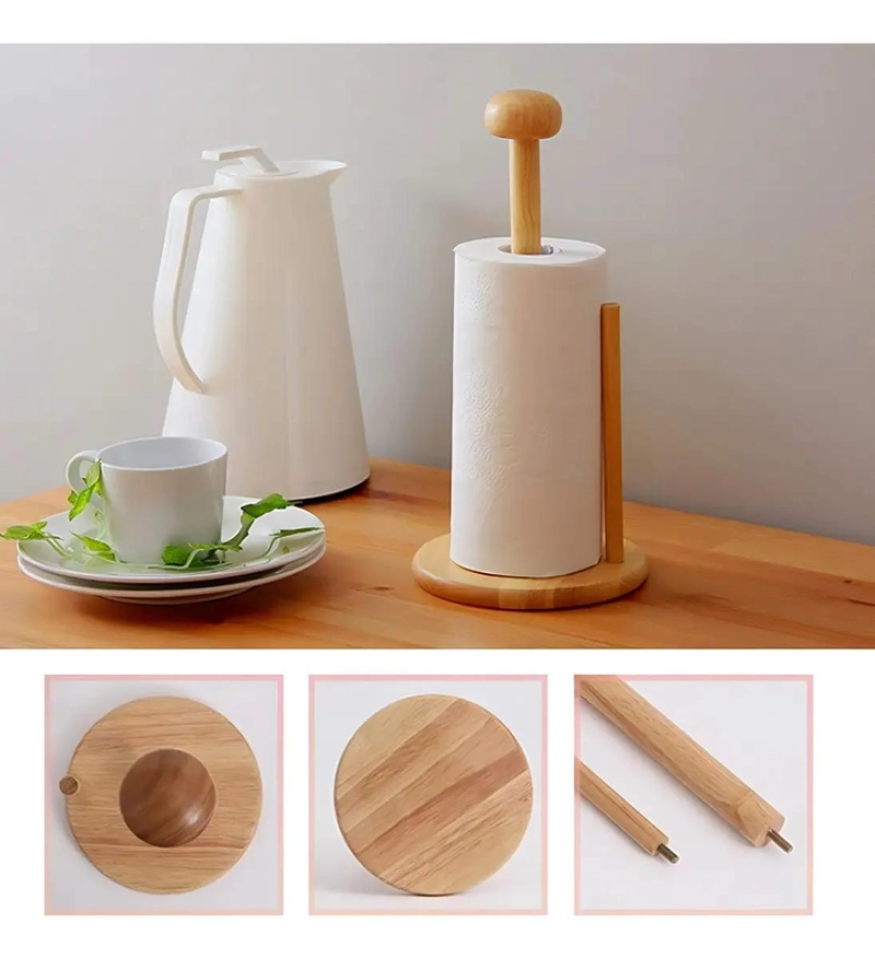 PORTA TOALLAS DE COCINA EN MADERA DE PINO DE 30 CM - 5