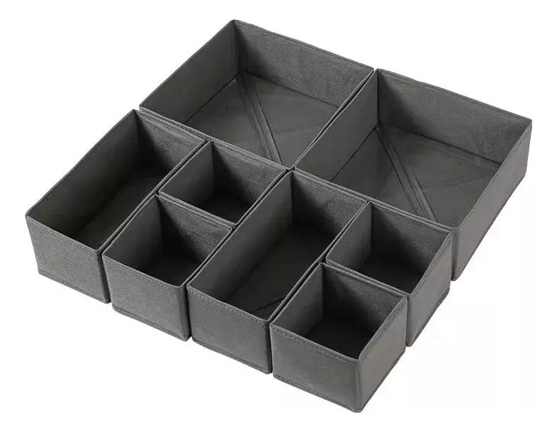 SET DE 8 CAJAS ORGANIZADORAS PARA ROPA Y CLOSET CON SEPARADORES - 1