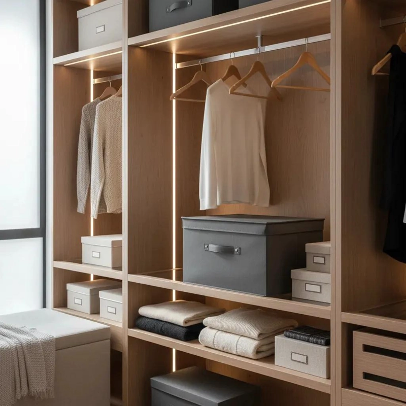 CAJA ORGANIZADORA PLEGABLE DE TELA TNT PARA CLOSET 60X40X30 CM - 2