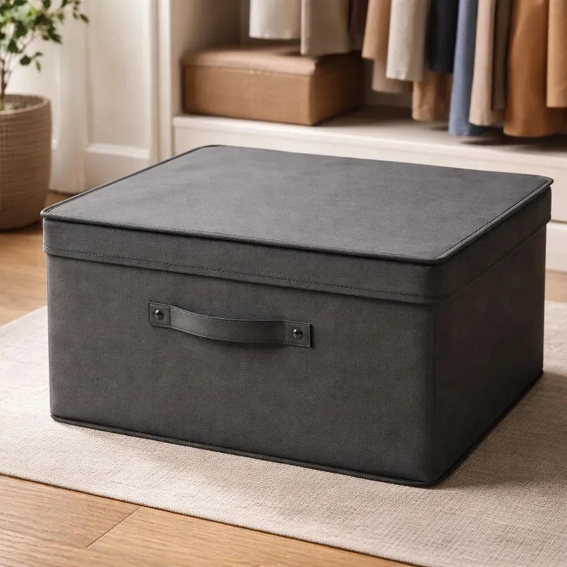 CAJA ORGANIZADORA PLEGABLE DE TELA TNT PARA CLOSET 60X40X30 CM - 3