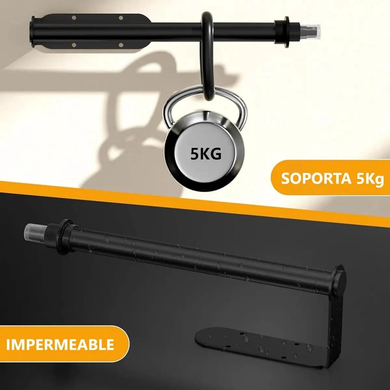 PORTARROLLOS DE COCINA CON PULVERIZADOR Y COLGADOR COLOR NEGRO - 5