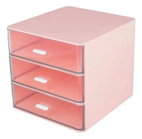 CAJA PLASTICA PARA ALMACENAMIENTO DE ESCRITORIO CON DISEÑO COMPACTO - 1