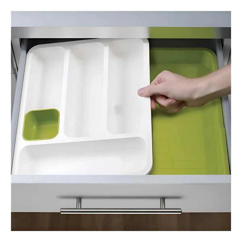 ORGANIZADOR EXTENSIBLE PARA CUBIERTOS DE PLASTICO RESISTENTE Y DISEÑO FUNCIONAL - 3