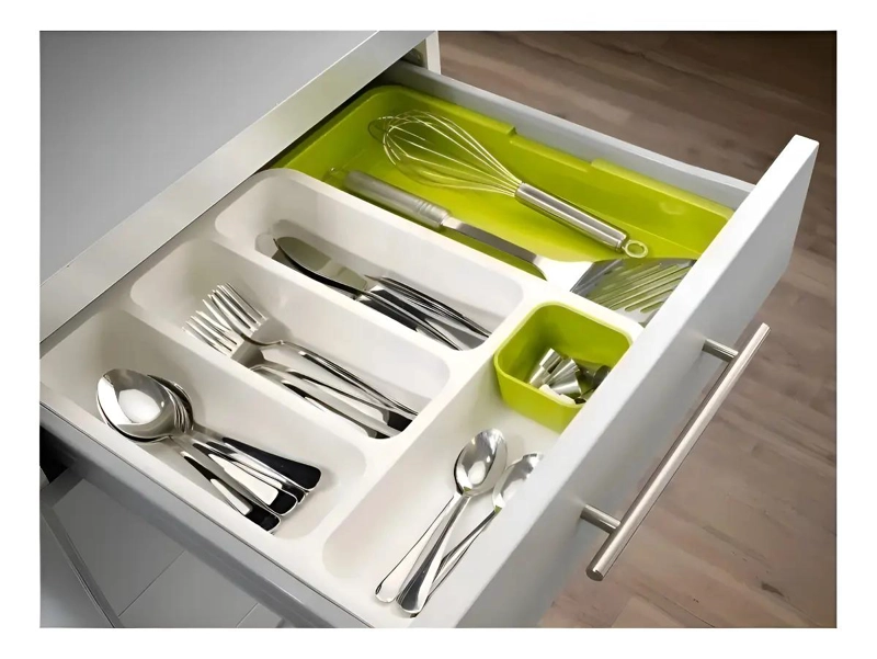 ORGANIZADOR EXTENSIBLE PARA CUBIERTOS DE PLASTICO RESISTENTE Y DISEÑO FUNCIONAL - 4