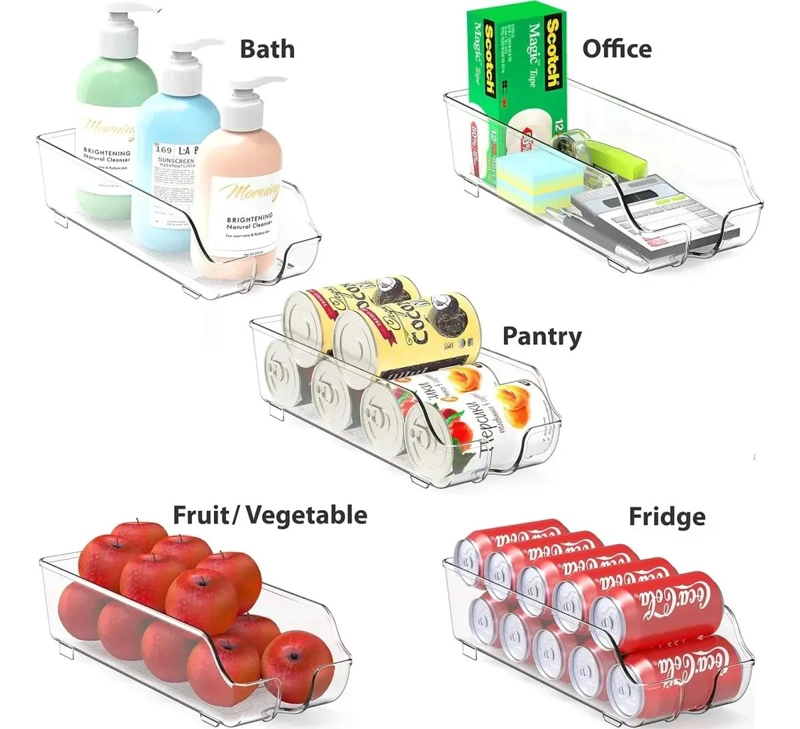 SET DE 2 ORGANIZADORES PARA LATAS EN REFRIGERADOR CON DISEÑO COMPACTO - 2