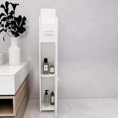 ESTANTE ORGANIZADOR PARA BAÑO CON TRES NIVELES EN MADERA BLANCA - 5