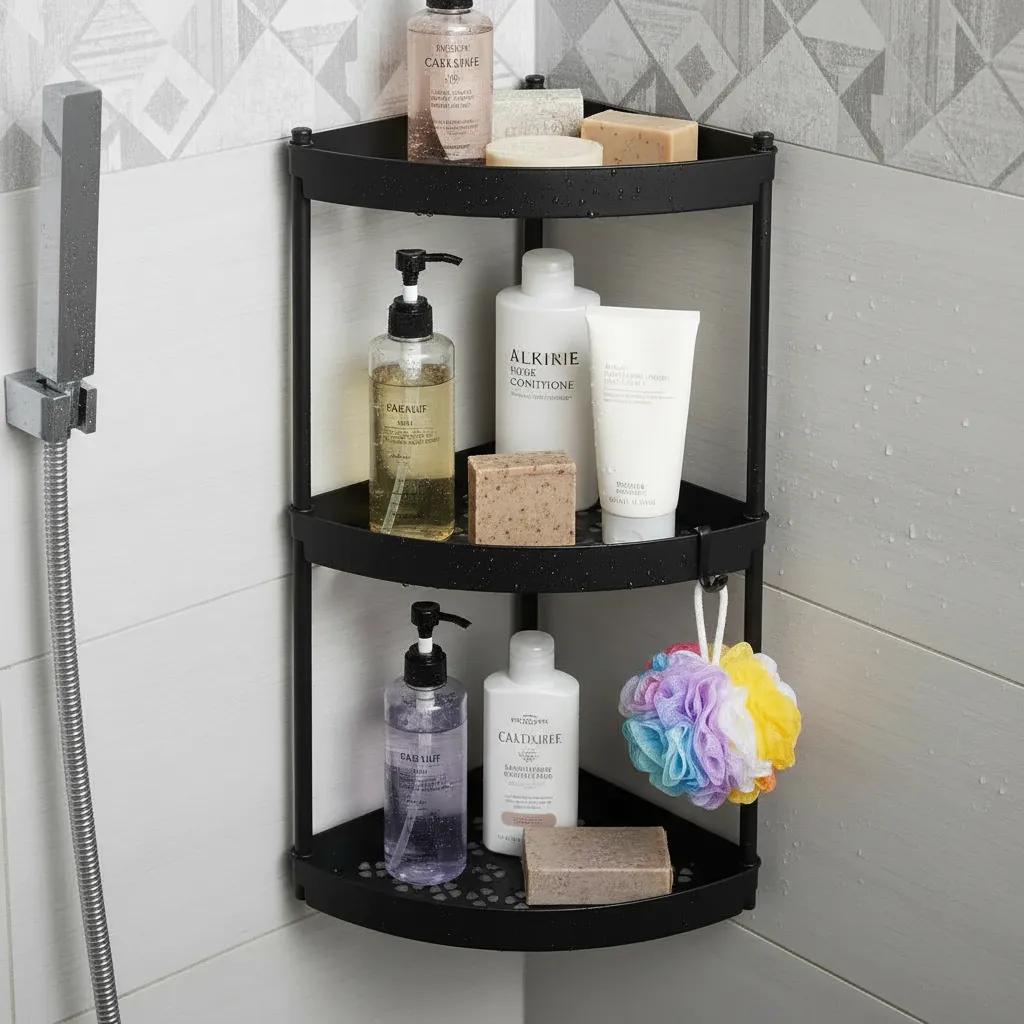 ESTANTE ORGANIZADOR ESQUINERO PARA BAÑO Y COCINA CON REPISAS - 3