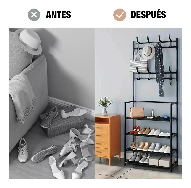 ORGANIZADOR COLGANTE PARA ZAPATOS CON MULTIPLES COMPARTIMENTOS - 2
