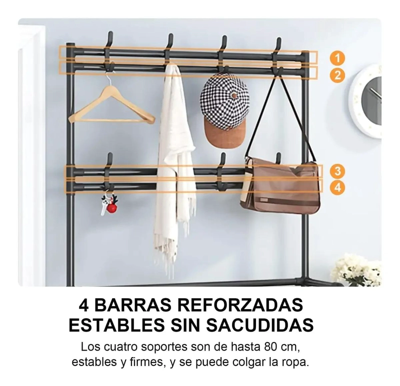 ORGANIZADOR COLGANTE PARA ZAPATOS CON MULTIPLES COMPARTIMENTOS - 5