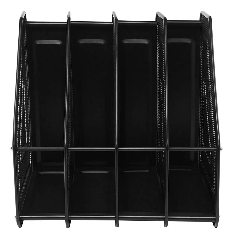 ORGANIZADOR VERTICAL PARA OFICINA CON 4 COMPARTIMENTOS PARA LIBROS Y REVISTAS - 2