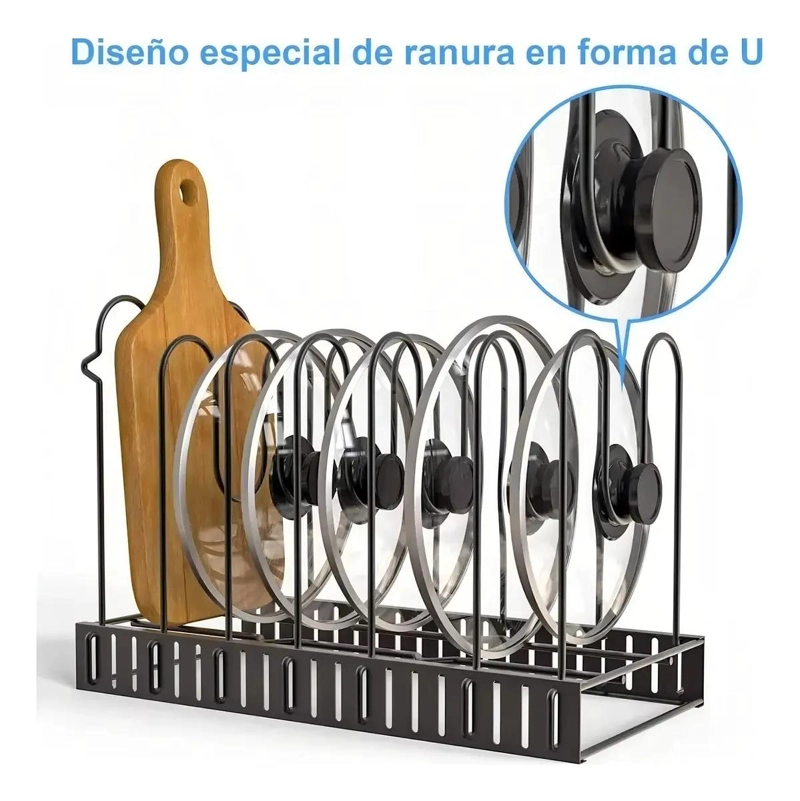 ORGANIZADOR DE 8 NIVELES PARA OLLAS Y SARTENES DEBAJO DE MUEBLES - 4