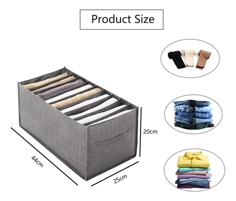 ORGANIZADOR PARA ARMARIO CON 9 DIVISORES PARA ROPA Y CAJONES - 2