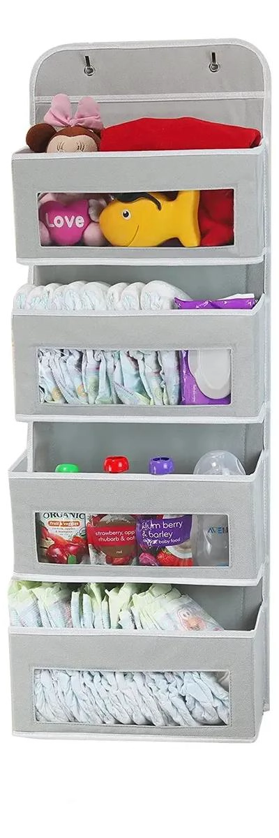 ORGANIZADOR COLGANTE PARA ZAPATOS CON 4 BOLSILLOS PARA PUERTA O CLOSET - 1