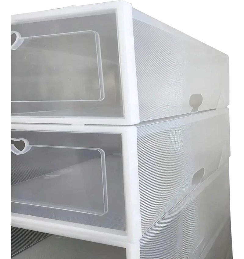SET DE 6 CAJAS ORGANIZADORAS TRANSPARENTES PARA ZAPATOS - 3