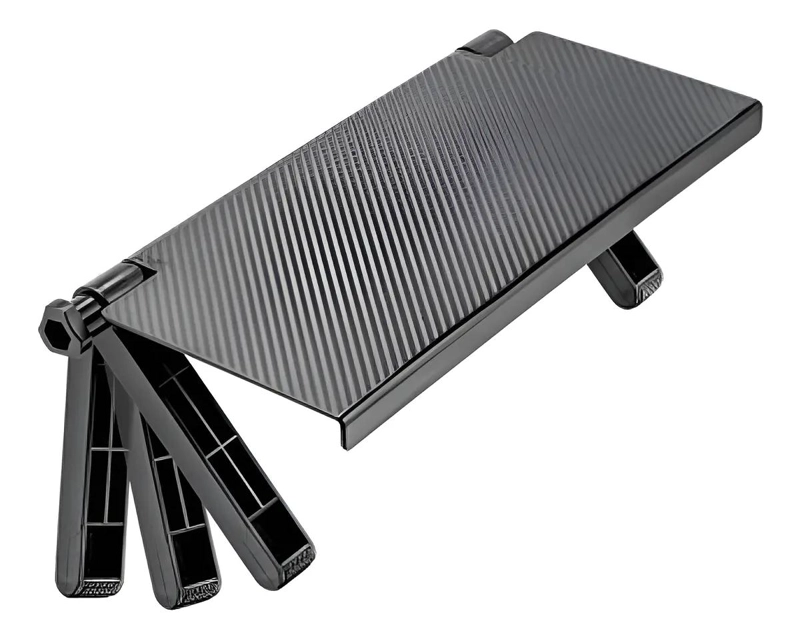 REPISA PLEGABLE AJUSTABLE NEGRA PARA PANTALLA TV DE PLASTICO 29X15 CM - 1