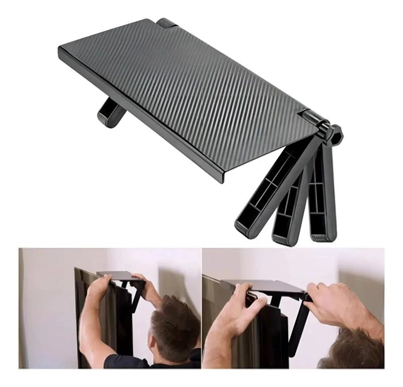 REPISA PLEGABLE AJUSTABLE NEGRA PARA PANTALLA TV DE PLASTICO 29X15 CM - 4