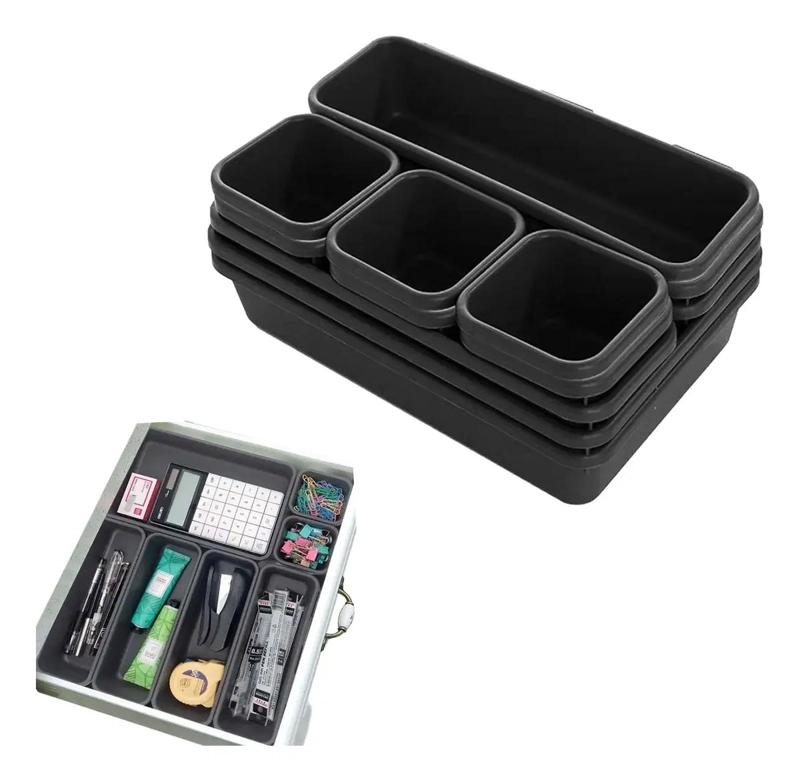 SET DE 12 ORGANIZADORES PARA CAJONES MULTIUSO EN OFICINA Y ESCRITORIO - 1