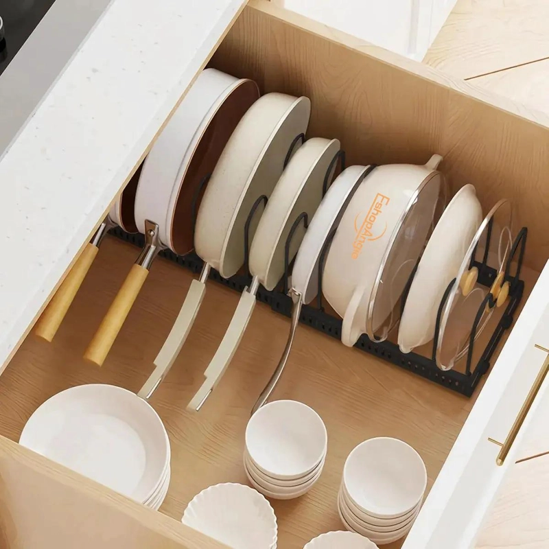 ORGANIZADOR AJUSTABLE PARA SARTENES Y OLLAS CON COMPARTIMENTOS - 2