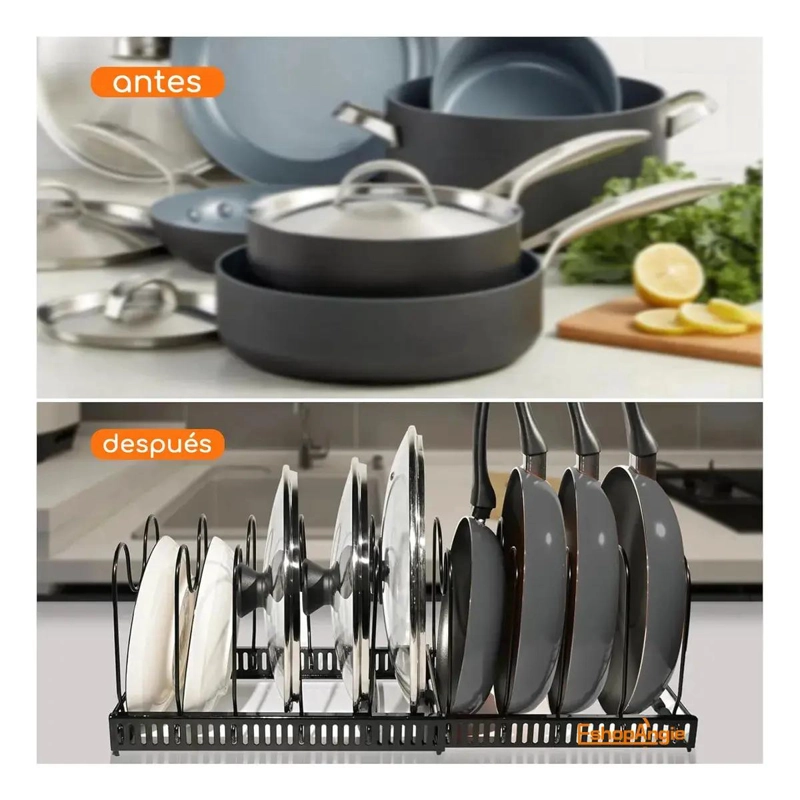 ORGANIZADOR AJUSTABLE PARA SARTENES Y OLLAS CON COMPARTIMENTOS - 3