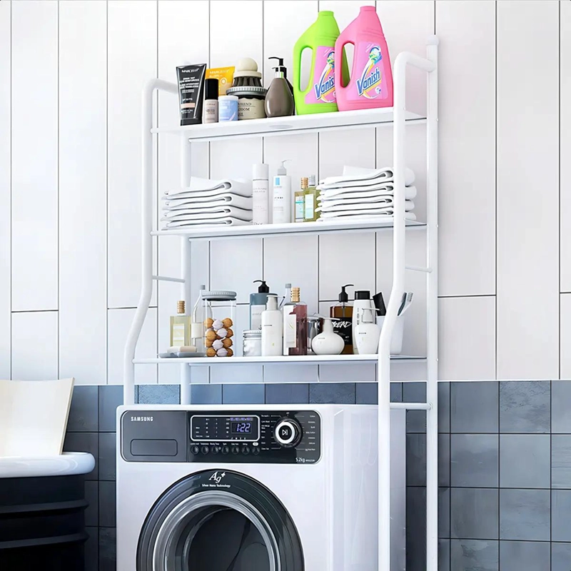 ESTANTE ORGANIZADOR METALICO PARA LAVADORA Y BAÑO CON 3 NIVELES - 2