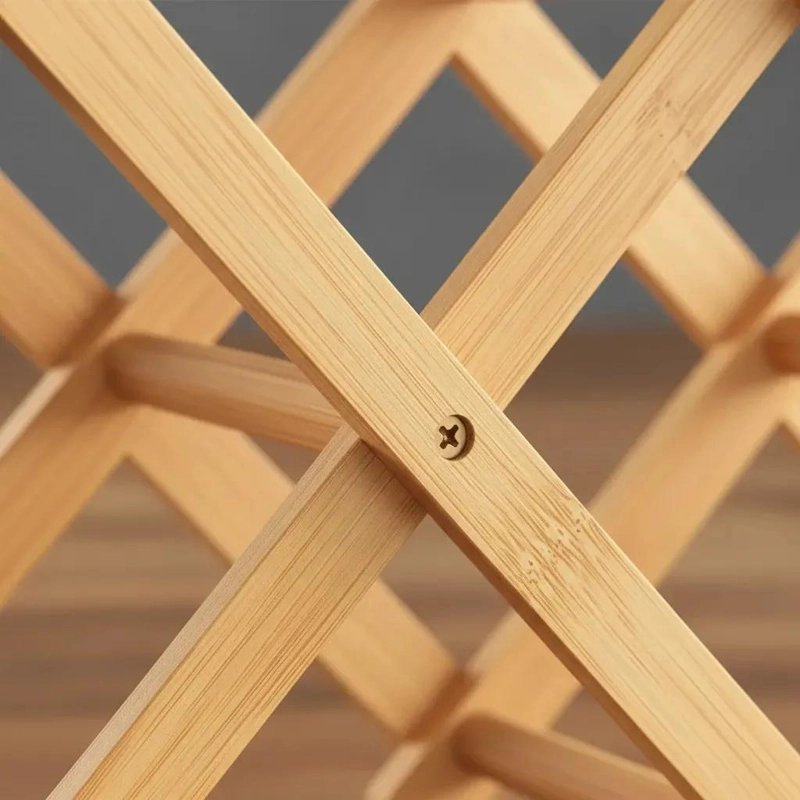 ORGANIZADOR PLEGABLE PARA HASTA 10 BOTELLAS CON DISEÑO EN BAMBOO - 4