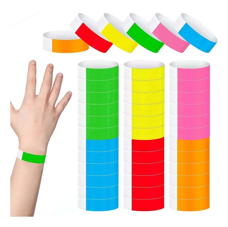 600 PULSERAS DE PAPEL TYVEK PARA EVENTOS Y CONTROL DE ACCESO - 1