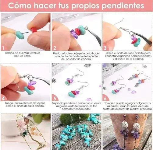 CRISTAL PIEDRA CUENTA PARA COLLAR PULSERA Y ARETE DIY 934 UNIDADES - 5