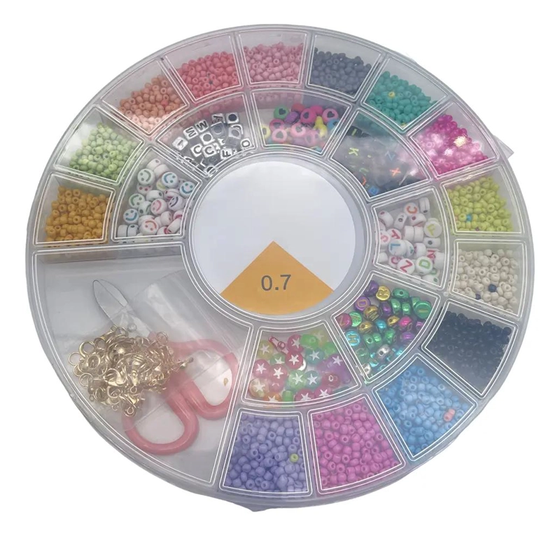 JUEGO DE CUENTAS REDONDAS SUELTAS PARA PULSERAS Y ACCESORIOS CREATIVOS - 3