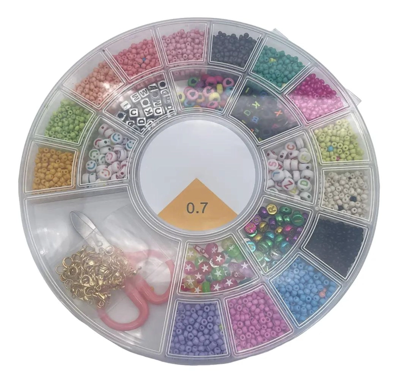 JUEGO DE CUENTAS REDONDAS SUELTAS PARA PULSERAS Y ACCESORIOS CREATIVOS - 4