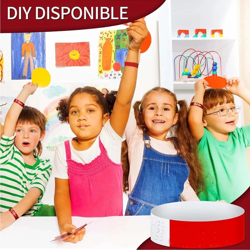 600 PULSERAS DE PAPEL TYVEK EN DOS COLORES PARA EVENTOS Y FIESTAS - 5