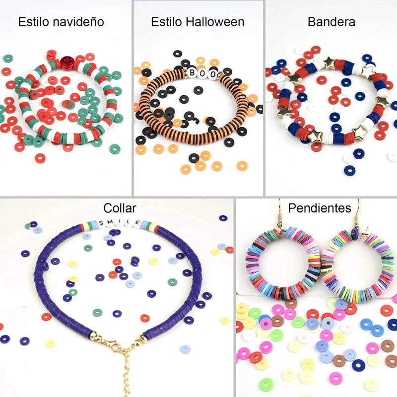 SET DE MOSTACILLAS DE ARCILLA EN 24 COLORES PARA PULSERAS Y COLLARES - 5