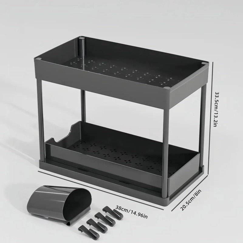 ORGANIZADOR DESLIZANTE PARA BAÑO Y COCINA CON DISEÑO SIMPLE Y FUNCIONAL - 3