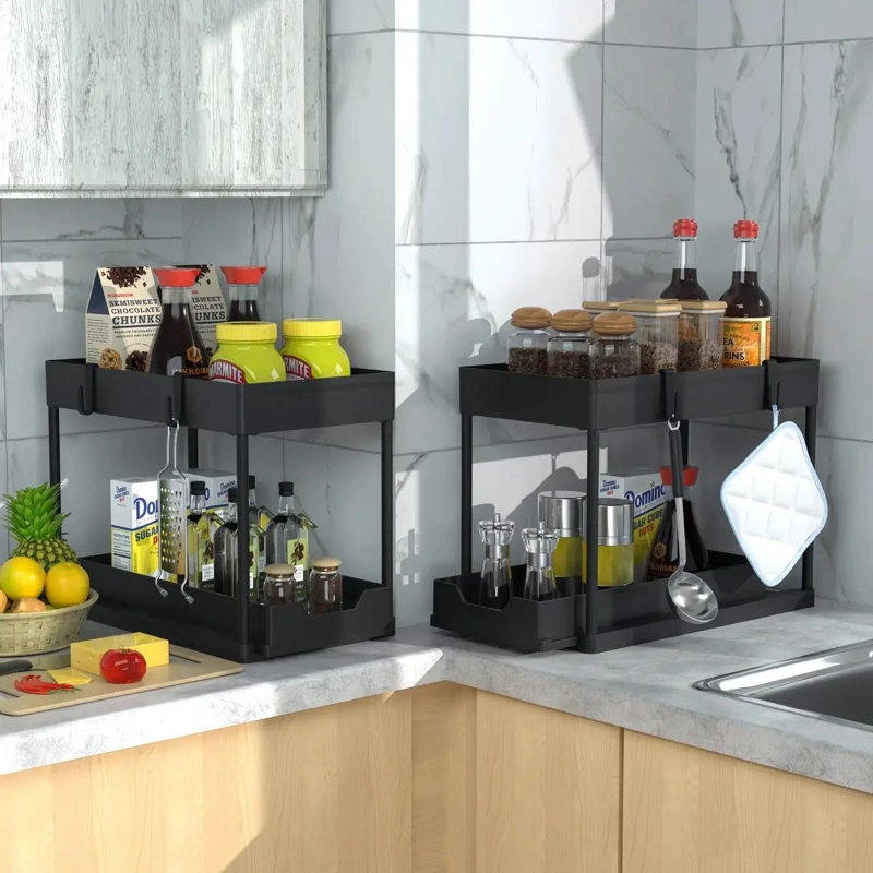 ORGANIZADOR DESLIZANTE PARA BAÑO Y COCINA CON DISEÑO SIMPLE Y FUNCIONAL - 4