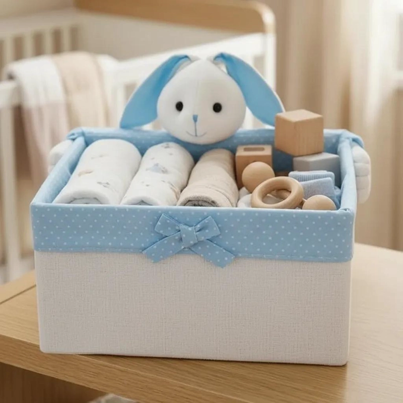 SET DE 2 CANASTOS ORGANIZADORES INFANTILES PARA JUGUETES Y ROPA - 2