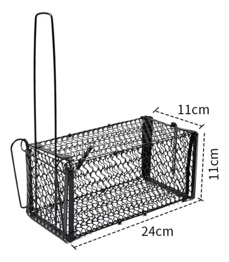 TRAMPA METALICA PARA RATONES Y ROEDORES 20X14X14 CM 2 UNIDADES - 2