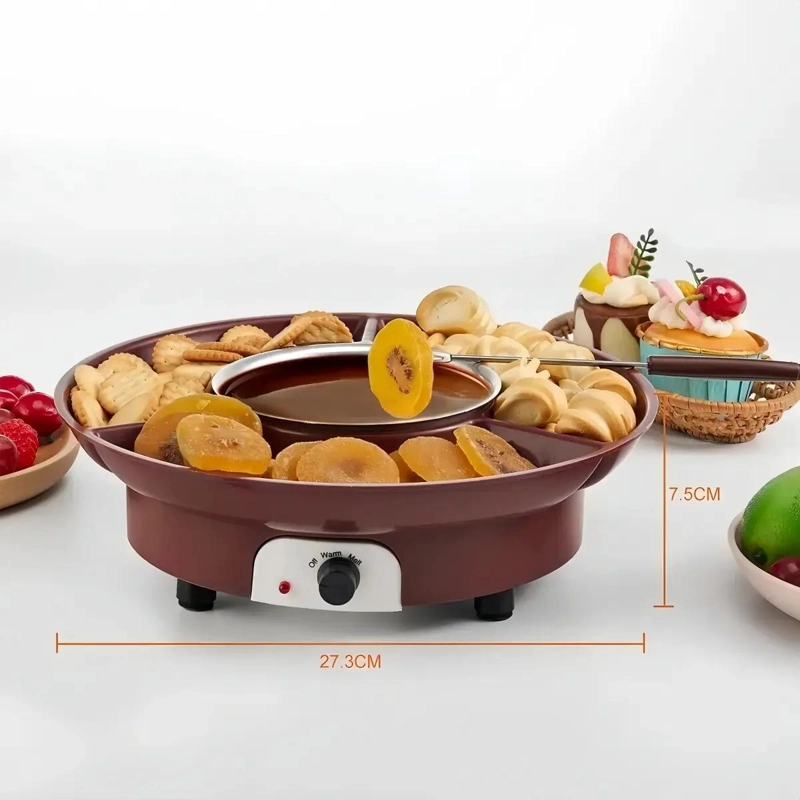 FUNDIDOR PARA FONDUE DE CHOCOLATE CON BANDEJA EXTRAIBLE Y CONTROL DE TEMPERATURA - 3