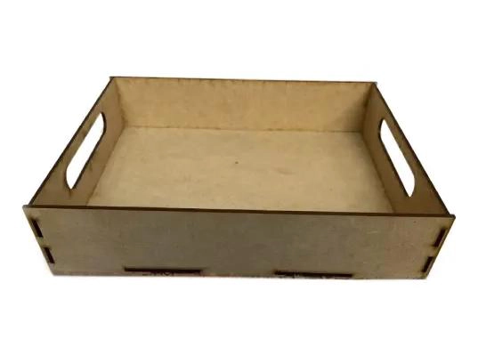 SET DE 12 BANDEJAS DE MDF DE 20X20X6 CM PARA ORGANIZACION - 1
