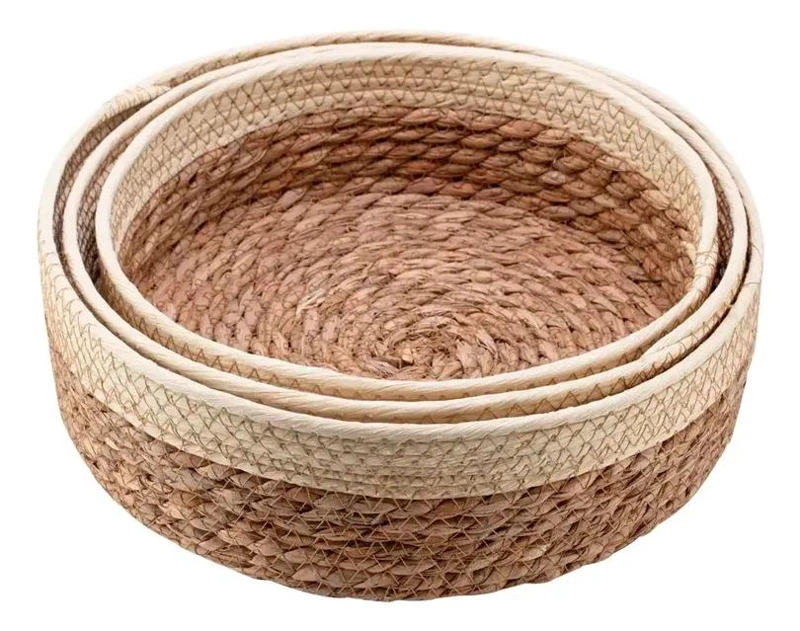 SET DE 3 CESTAS REDONDAS PARA ALMACENAMIENTO Y ORGANIZACION - 2