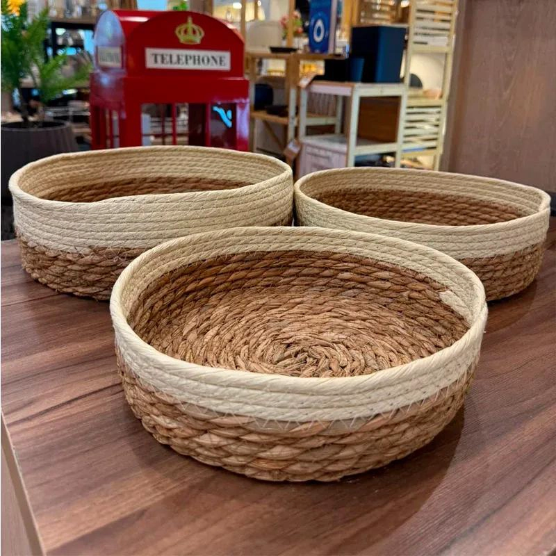 SET DE 3 CESTAS REDONDAS PARA ALMACENAMIENTO Y ORGANIZACION - 5
