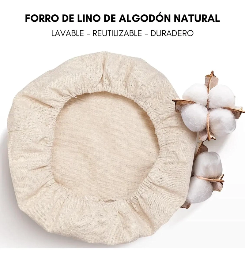 CESTA REDONDA DE RATTAN PARA FERMENTACION DE 20 CM - 5